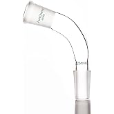 FunChem Borosilicate Glass Distillation Adapter, Distilling Adapter 105 Degree Bent with 24/40 Outer and Inner Joint