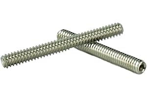 CHENANGO SUPPLY Stainless 4-40 x 1" (1/4" to 1" Available) Socket Set Screws Cup Point, Stainless Steel 50 Qty W/Hex Key Wrench (4-40 x 1")