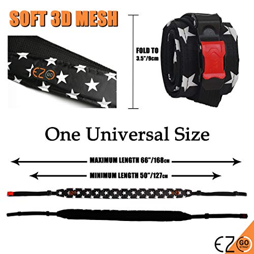 Motorcycle Helmet Carrier Strap - Hands-Free, Motorbike Accessory. Convenient, Lightweight and Comfortable Alternative to Helmets Bag or Backpack. A Perfect Biker Gift For Men and Women.Stars By EZ-GO - Thumbnail 2