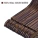 JS HANGER Wooden Coat Hangers, 20 Pack High Grade Wood Suit Hangers with Non Slip Pant Bar - Extra Smooth and Splinter Free Retro Finish