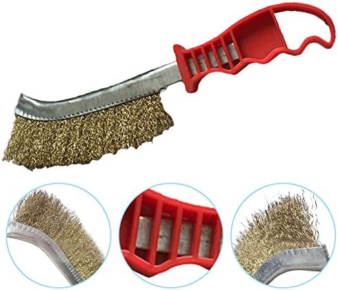 2 Pcs Wooden Handle Cleaning Metal Brush Used For Surface Cleaning, Derusting, Debries Various Metal.