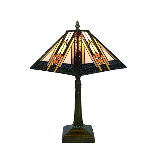 Tokira Vintage Tiffany Lampada Da Tavolo 10 Pollici Vetro