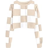 WIFFGO Girls Crop Sweatshirts Casual Tops Kids Long Sleeve Plaid Pullover Cute Fall Winter Fashion Shirts For Teen Girl