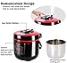 Aobosi Pressure Cooker 6QT 8-in-1 Electric Multi-cooker,Rice Cooker,Slow Cooker,Yogurt Maker,Warmer,Free Steamer Rack,Cookbook and Extra Sealing Ring |Food Grade Stainless Steel Cooking Pot