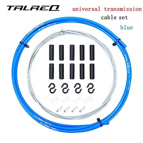 Bicycle Derailleur Cable Bike Shifting Cable Line Wire Hose Housing Set Bicycle Parts Accessories (Blue) - Thumbnail 5