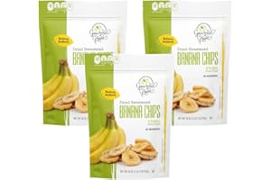 Dried Banana Chips 18 oz Pouch - 3 Pack | Sweetened Dried Fruit Slices | Ideal for Pairing with Cereals, Salads, Trail Mixes - Vegan, Keto Diet Friendly Snack, Kosher - Tasty, Natural & No Preservatives | Gourmet Grove