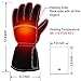 Battery Powered Heated Gloves for Men and Women, Waterproof Insulated Electric Heating Gloves for Winter Outdoor Camping Hiking Hunting (Large)