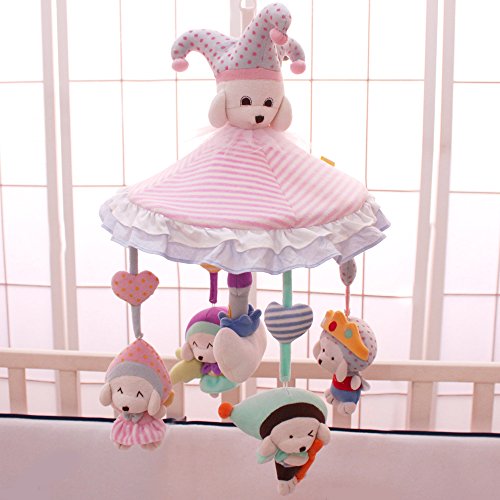 SHILOH Baby Crib Decoration Newborn Gift 60 tunes Pllush Musical Mobile (Poodle Triangle)