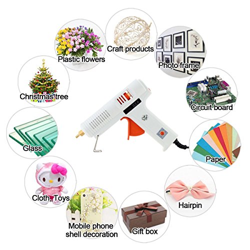 150W Professional Hot Melt Glue Gun, LAFEINA 100-240V Glue Tool 140-220 Degrees Adjustable Temperature Repair Tool