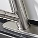 Ufaucet Commercial Stainless Steel Single Lever Single Handle Pull Out Sprayer Prep Kitchen Sink Faucets, Brushed Nickel Finished