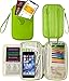 Travel Wallet Passport Holder, Travel Document Organizer Holder Bag for Family Waterproof(RFID Green)