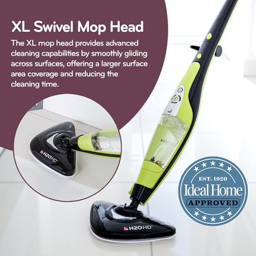 H2O HD PRO Steam Mop and Handheld Steam Cleaner – for Floors, Carpets, Windows, Upholstery, Kitchens & Bathrooms