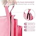 Bseash Bunk Bed Organizer, Bedside Caddy Hanging Bed Organizer Storage Bag 8 Pockets, for College Dorm Rooms Bed, Hospital Bed, Baby Bed Rails, 600D Oxford Cloth (Pink)