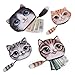 Cai- new coin purses girls wallet 3D printing cute cat with tail animal big face wallets small zipper change bags for women four cute patters Cr11 (Coffee)