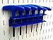 Wall Control Screwdriver Holder Bracket Slotted Metal Pegboard Accessory Slotted Tool Board - Blue