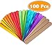 PAXCOO 100Pcs 6” Popcicles Sticks Jumbo Craft Sticks Colored and Natural for Craft