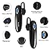 kendir Bluetooth Headset, V4.1 Wireless Bluetooth Earpiece Lightweight 8H Playtime Hands-Free Earpiece with Mic Noise Cancelling,Carrying Case, for Driving Running Cooking Gym (Black)