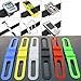 5 Pcs Silicone Gel Road Bike Mountain Bicycle Cycling Cycle Bike Phone Light Water Bottle Holder Strap Band (Black)