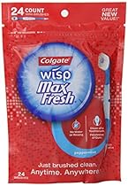 Colgate Max Fresh Wisp Disposable Travel Toothbrush, Peppermint - 24 Count