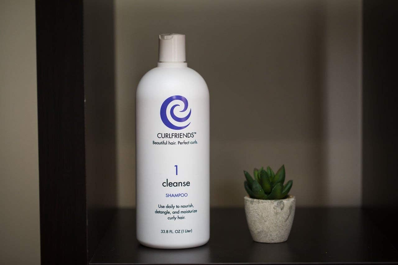 Curlfriends Cleanse Daily Shampoo - To Improve The Overall Health And Luster Of Naturally Curly Hair, Liter
