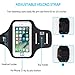 Sports Armband, Universal Outdoor Running Arm Band Workout Cell Phone Bag with Key Holder/Fingerprint Touch for Apple iPhone X/8/7/6S/6 Plus, Samsung Galaxy S8/S7/S6 Edge, Note LG HTC (Black)