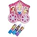 Townley Girl Disney Princess Sparkly Lipstick for Girls, 3 Pack with Carriage Storing Case, 4 CT