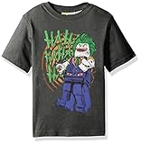 DC Comics Big Boys' Lego Batman Joker T-Shirt, Gray, 10/12