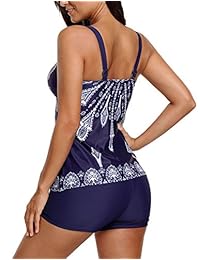 Traje alternativo de baño retro con estampado de cachemira con parte superior de bañador