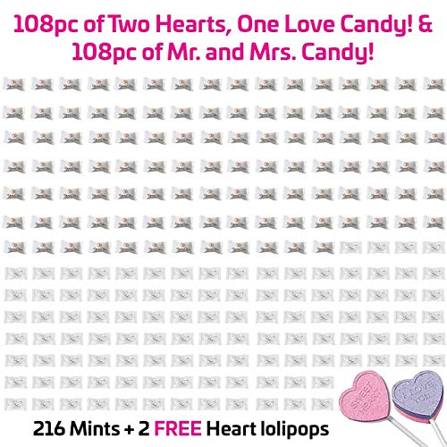 image for Bottles N Bags Wedding Candy 218 Pc Bulk Set | 216 Wrapped Buttermints