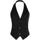 Belle Poque Women's Halter Vest Tops for Women Vintage Dressy Racerback Suit Vests Tuxedo Waistcoat