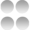Cell Phone Metal Plates for Magnetic Car Mount, Wall, Phone Holder. Replacement Set of 4 Silver Round Iron Discs for Magnet Mount. 3M Adhesive Thin Steel Phone Case Back Magnet Stickers 4 Pack.