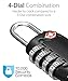 Fosmon TSA Approved Locks for Luggage/Suitcase with Open Alert Indicator (2 Pack), Heavy Duty Gun Safe Lock for Gun Case, 4 Digit Shackle Combination Padlock for Travel, Backpack Zipper, Gym Locker