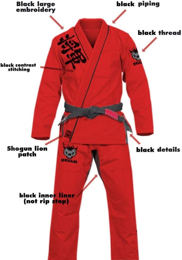 SHOGUN Fight Jiu Jitsu Gi 'Kanji' 450g Pearl Weave Cotton Premium BJJ