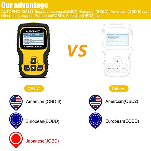 Code Reader, AUTOPHIX OM127 JOBDII OBD2 Scanner Car Engine Fault Code Reader Auto Check Engine Light CAN Automotive Diagnostic Scan Tool for Japanese Vehicles TOYOTA HONDA NISSAN MAZDA SUZUKI - Thumbnail 5