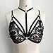 BeautyVan Triangle Bra Sexy Floral Sexy Women Floral Lace Bralette Bustier Crop Top Sheer Triangle Bra Shirt Vest (S, Black)