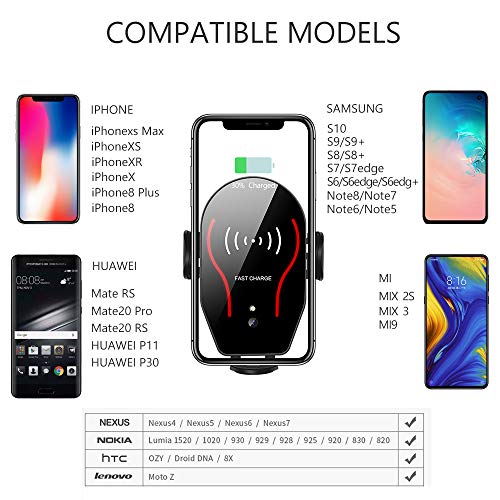 image for BLIENCE Car Phone Mount Stand Air Vent Auto Clamping Cell Phone Holder