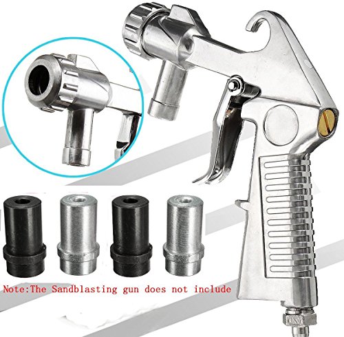 Jewboer 4pcs Iron Sandblaster Nozzle Tips,Abrasive Sand Blaster Blasting,5mm and 6mm Inner Diameter (Pack of 4)