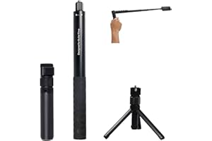 O'woda Invisible Selfie Stick for Insta360, Bullet Time Tripod Extendable Portable Monopod with Rotatable Handle Compatible with Insta360 X4/ X3/ ONE X2/ ONE X/ONE RS Accessories