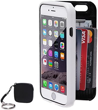 iPhone 6/6s Case &amp; Wallet - Card / ID Holder with Bluetooth Tracker White by New Wallet