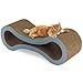 Paws & Pals 32”x11”x11” Inches Pet Cat Scratcher and Lounger – Light Blue