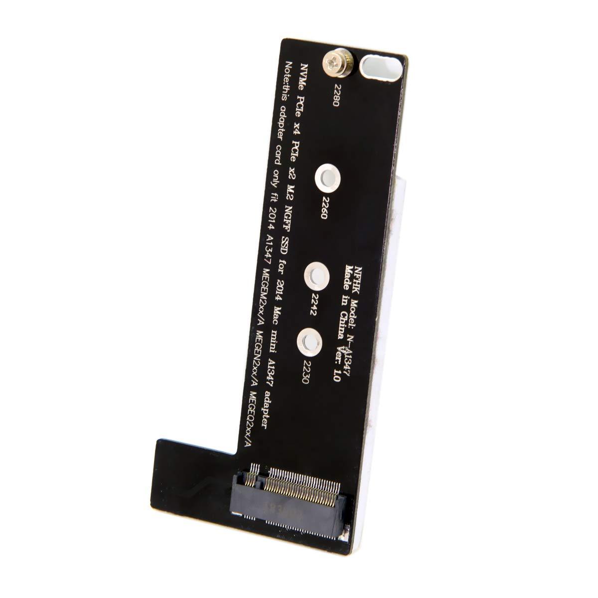 Cablecc M.2 NGFF M-Key NVME SSD Converter Card for MacBook Mini A1347, MEGEN2, MEGEM2 and MEGEQ2 2014