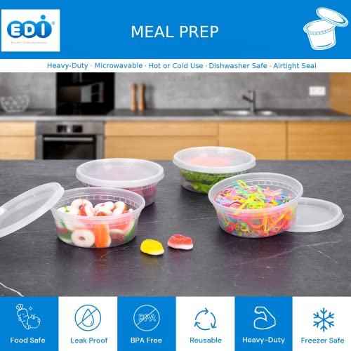 EDI Deli Food Storage Containers with Lids 50 Sets (8oz) Pricepulse