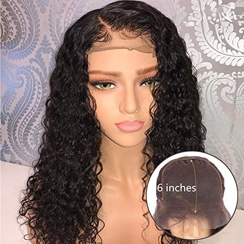 LIAZAHAIR 13x6 Deep Part Lace Front Wigs With Baby Hair Pre-Plucked Natural Hairline 150% Density Deep Curly 8A Brazilian Human Hair Wig For Ladies (12 inches, 13x6 lace front wig)