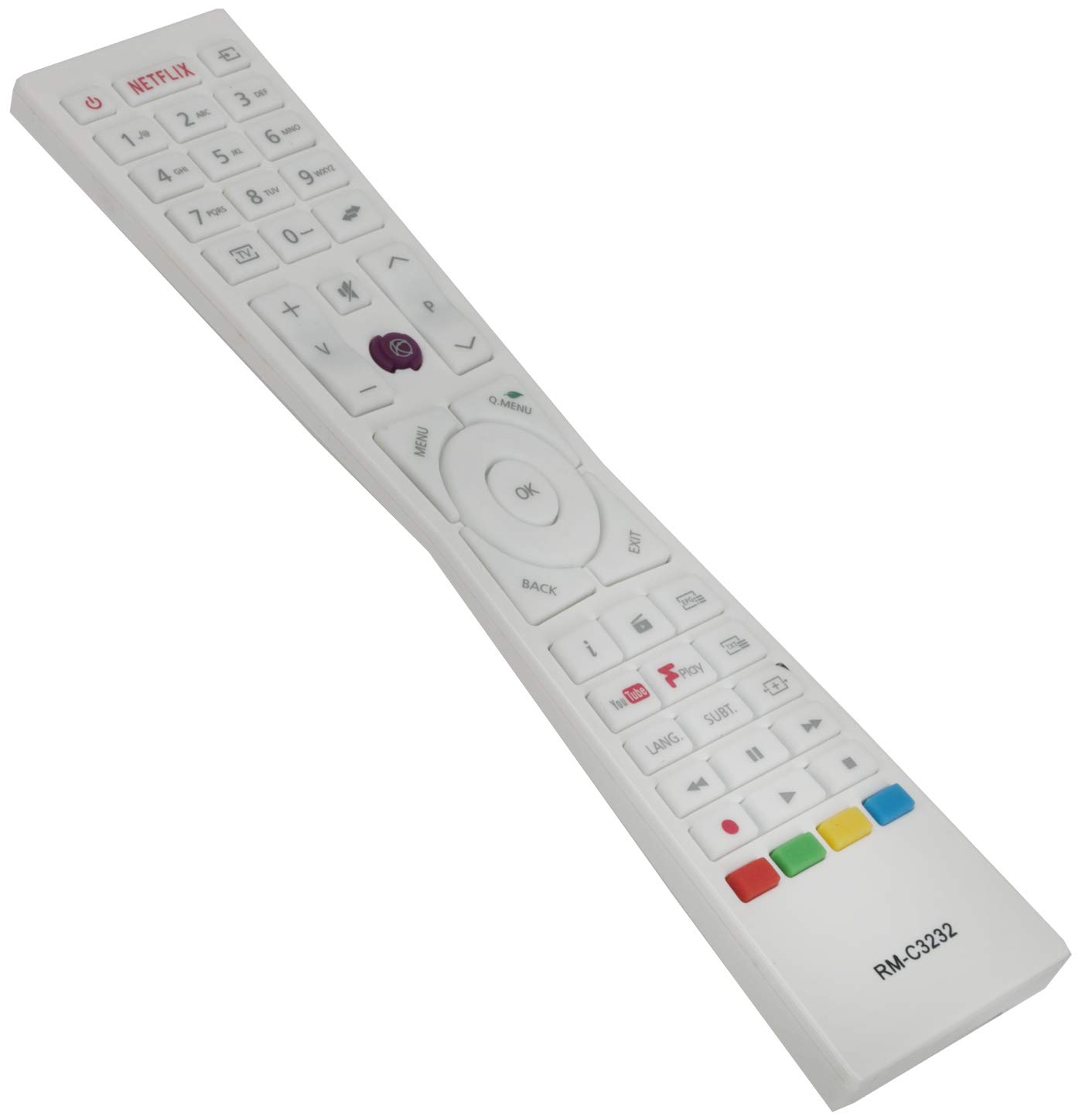 ALLIMITY RMC3232 RM-C3232 Remote Control Replace for JVC 4K UHD TV with Netflix F-Play LT-24C660 LT-24C661 LT-32C660 LT-32C661 LT-32C670 LT-32C671 LT-40C860 LT-43C860 LT-43C862 LT-43C870 LT-49C770