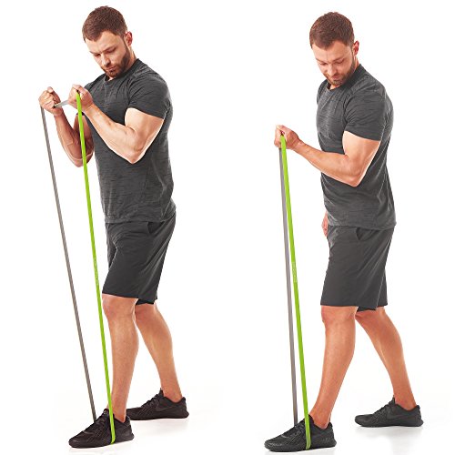 Set of 3 Dual Color Resistance Bands - with eGuide by DS DOG - Durable Workout Equipment - Compact, Effective and Versatile Latex Exercise Bands for Training at Home, Gym, Outside