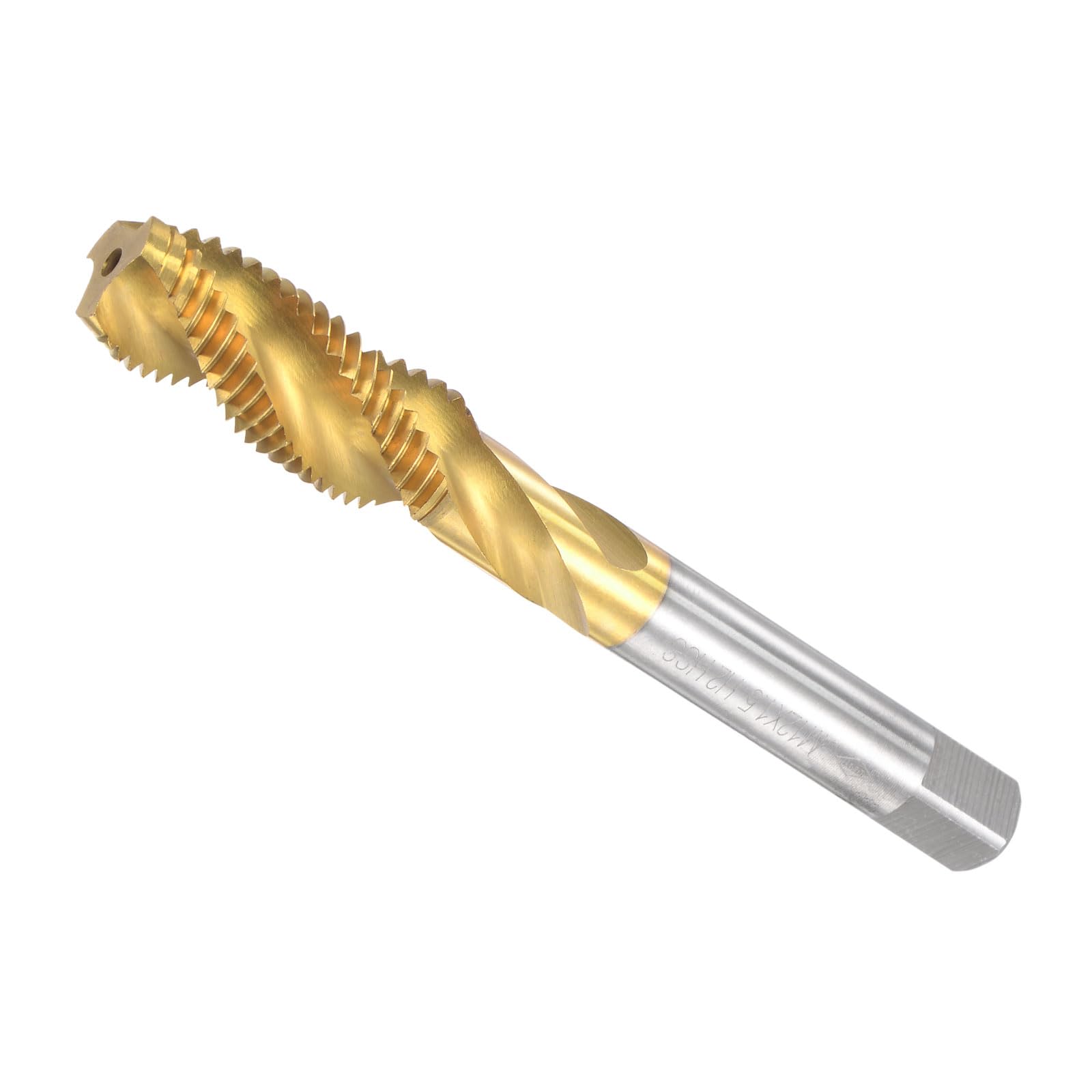 CoCud Spiral Flute Threading Tap, M12 x 1.5 Thread Size 3 Flutes, High Speed Steel Tapping Tool - (Applications: for Processing Holes & Sticky Materials)
