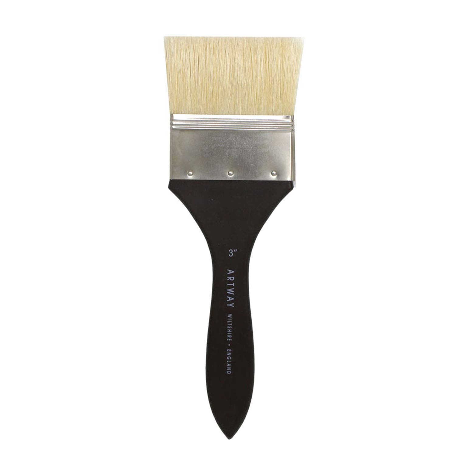 Artway 3" Flat Paint Brush - Short Handle - Hog Hair