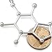 FUNRUN Womens Mens Caffeine Pendant,Chemistry Molecule Necklace
