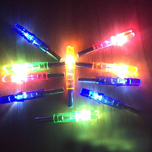 ULKEME 6 PCS Shooting Archery Lighted Nock Compound Bow LED Lighted Arrow Nock Red