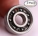 Mini Skater Hybrid Ceramic Premium Bearings,Not include Double Shield,Use for Tri-Spinner Fidget Toy and Premium Quality EDC Focus Toy and More.(2 Pcs,Black Ball)